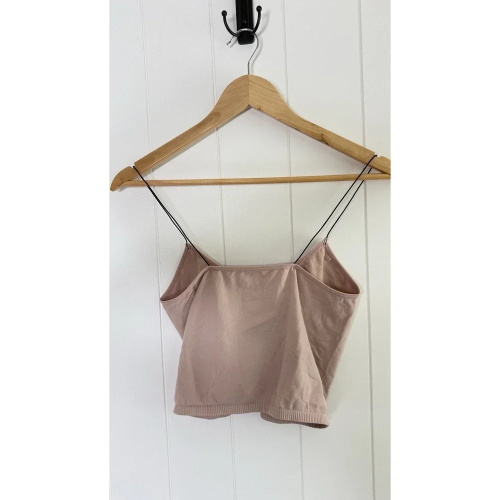 Intimately Free People Brami Skinny Strap Tank Nude Black Layering Size M/L - Picture 8 of 8